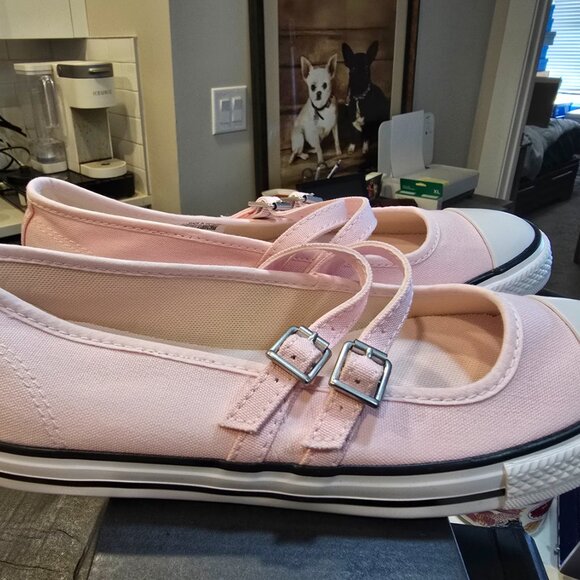 Woman's Shoes Converse Chuck Taylor All Star Dainty Mary Jane Ballet Pink SZ 8 - Picture 6 of 14